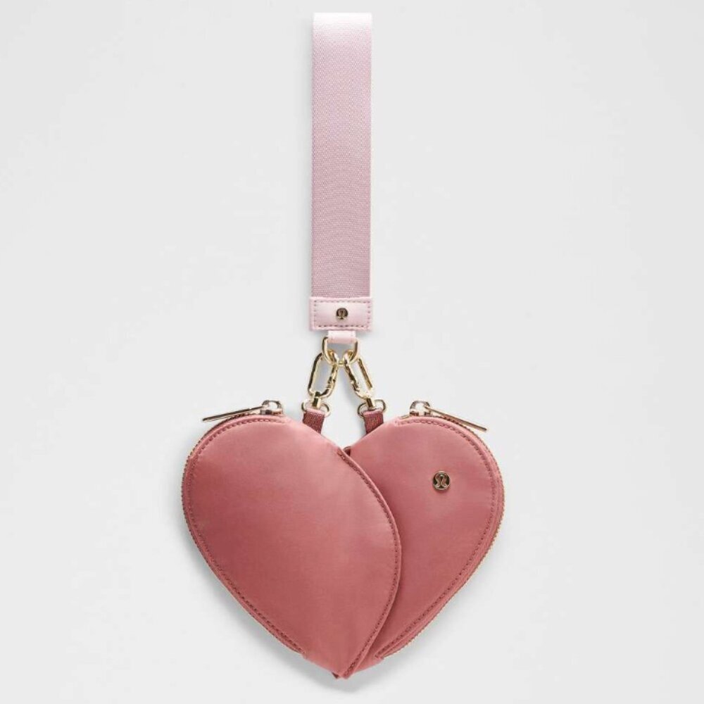 Lululemon Dual Pouch Wristlet Heart
